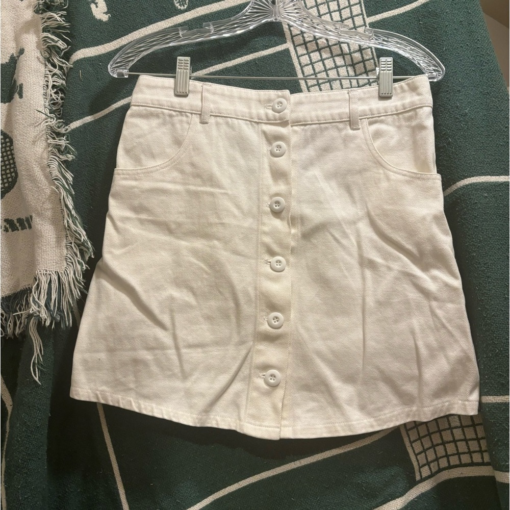 NWOT Jungmaven white button skirt